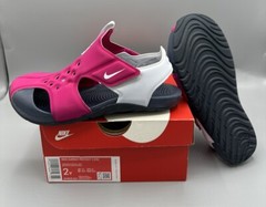 Nike Sunray Protect 2 (PS) Sandals 943826-604 Fireberry/Football Grey Size 2Y