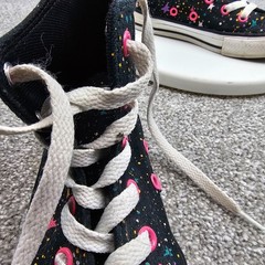 Converse All Star Chuck Taylor Hi Top Sneakers Black Galaxy Stars Junior Sz 12