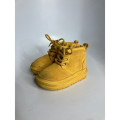 UGG Neumel II Boots Kids Size 7 Yellow Good Suede Lace Up Zip Chukka 1017320T