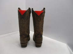 Corral Brown Leather Snip Toe Cross Wings Cowboy Boots Youth Sz 2.5 T Sty A1028