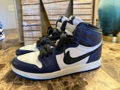 Nike Air Jordan 1 Retro High OG GS FD1412-401 Midnight Navy/B &W size 2.5Y