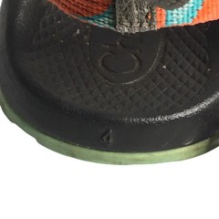 Chaco ZX/1 Sport Sandals Kid Size 4 Orange Teal Strappy Hiking Water Outdoors