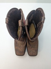 Durango Cowboy Boots Childrens Size 3 M Kid’s 8″ Brown & Union Flag Western