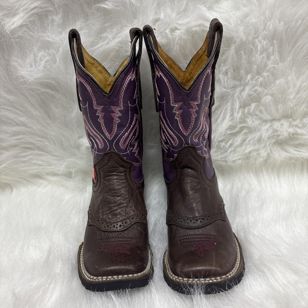 Verthali Kids Dark Purple Western Boots NEW Youth Size US 10 Square Toe
