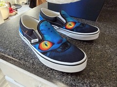 Size 3 KPop Demon Hunters x Vans Kids Classic Slip-On Shoe DERPY Tiger