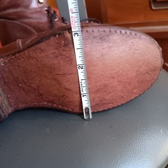 Vintage Justin 13D Youth Burgundy Leather Lace-Up Packer Ranch Boots Fringe USA