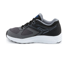 New SAUCONY Kid’s Cohesion 14 LTT Black / Grey / Blue Shoes Sneakers Size 4.5 W