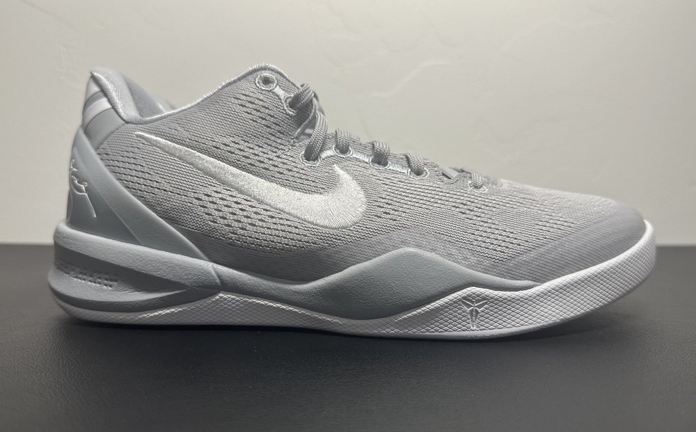 Nike Kobe VIII 8 GS WOLF GREY White Sneaker 2024 FN0266 003 Size 6.5Y