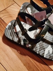 Children Sandals Black White & Gray Camouflage Theme by Kinnly- Size 9/10 Large