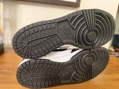 Nike Nike Dunk Low (GS) Black/White Leather 5.5Y Low Top Lace Up Sneakers