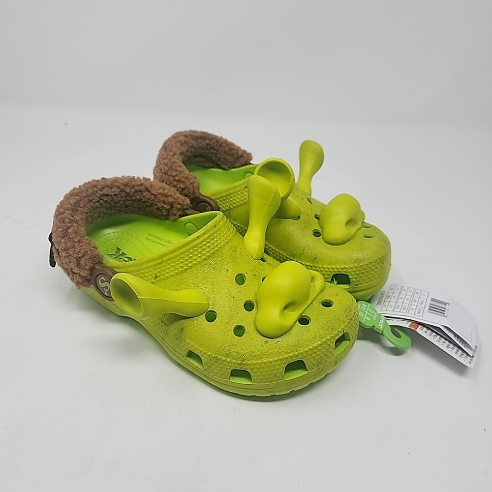 Crocs x DreamWorks Shrek Classic Clog Juniors Lime 209378-3TX Sz 11c Or 13c