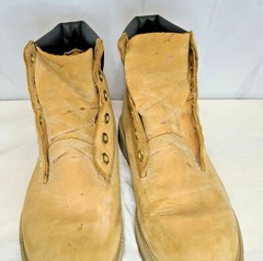 Timberland Wheat Nubuck Tan Leather Boots Boys Size 5 VGC