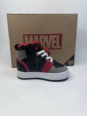 Marvel Spider-Man Unisex Kids High Top Sneakers Black/Red/Gray/White 5 Zipper