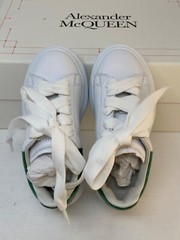 Alexander McQueen Designer Sneakers Shoes Kids Children Size 9 (25) $290 White