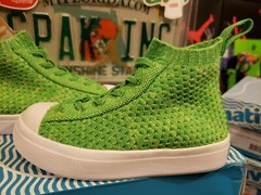 NATIVE Green JEFFERSON 2.0 HIGH LITEKNIT Kids Sneakers Lace Shoes 8T / 24 EUR