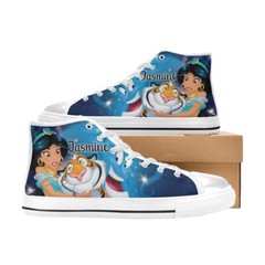 Jasmine Aladdin Custom High Top Canvas Sneaker Shoes For Kids