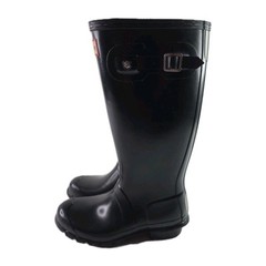 Hunter Kids First Classic Rain Boots Black Kids Unisex Size 4B/5G
