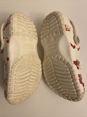 Kids J2 LOBSTER Crocs White Red classic clog Beach nautical