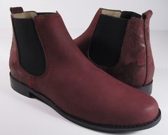 Marc Joseph Unisex Kids Webster Bootie MJ 17009 Red Wine Nubuck Leather 5.5 New
