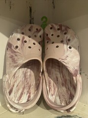 New Crocs Big Kids‘ Teens Marbled Slip On Pink 207464 Size J6