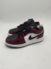 Jordan Big Kid’s 1 Low SE Dark Beetroot/Black-Roma Green DM0589-635 Youth Size 5