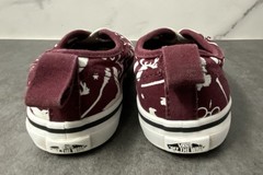 VANS x HARRY POTTER Authentic Elastic Maroon & White Toddler Slip On Sz 8.5