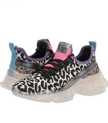 Steve Madden JMAXIMA Leopard Multi Kids Sneakers, Size 4 New In Box