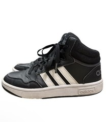 adidas Hoops 3.0 Mid Unisex Kids Sneakers Lace Up Black/White US 3 GW1500