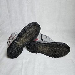 Dr Martens 1460 J Boots Womens Size 5 Silver Metallic Red Heart Patent Leather