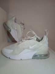 Nike Air Max 270 Size 13C Shoes White Silver Sneakers AO2372-103 Brand New