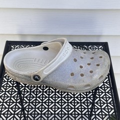 Crocs Classic Clogs Sandals Kids Size J3 Unisex Kids Glitter Sparkle Summer