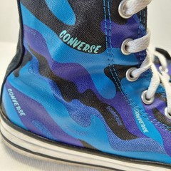 Chuck Taylor Converse All Star High Top Athletic Shoes Blue Camo Size 3