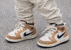 Nike Air Jordan 1 Mid SE Brushstroke Paint Splatter Pattern, 8c
