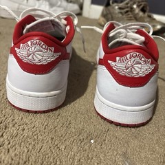 Nike Air Jordan 1 Low Kids Sneaker Leather White/Red US 10 CZ0790-161