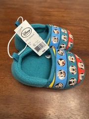 Disney Mickey Mouse Slippers Kids Character Shoes Blue Toddler US 5-6 NWT