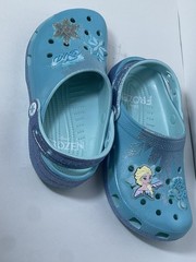 Crocs Frozen Elsa Classic Clog K Unisex Kids Blue Glitter Sandal 210235-90H