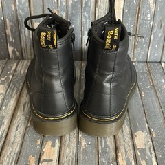 DR. MARTENS Boots Youth Size 2 1460J Black Side Zip Lace-Up Combat
