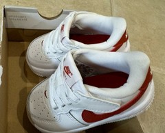 Nike Boys Toddler Force 1 Like Easy On TD White Dragon Red FN0236-116 Size 6