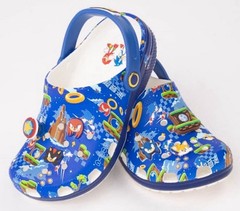 New Sonic the Hedgehog x Crocs Classic Clog Big Kid Size 4 Junior NWT!