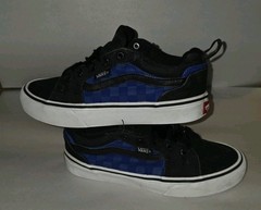 Vans Filmore Kids Skate Shoes/Sneakers black and blue size 2Y