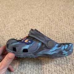 Crocs Classic Kids Clog Blue/Black Camo US 13 Slip-On Rubber Adjustable Strap
