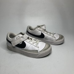 Nike Blazer Low 77 Shoes Kids 10.5C White Gray Strap Sneakers DA4075-101