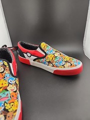 NEW Ground UP Pokemon PIKACHU Slip-On Canvas Sneaker Shoes Unisex Youth Size 6