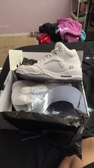 Jordan Air Jordan 5 Retro White Leather Sneakers Unisex Kids 6.5Y HQ7978-100