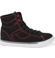 PASTRY Black Red High Top Canvas Sneakers Trainers 90s Dance Y2K Youth Kids Sz 2