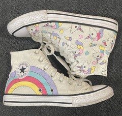 CONVERSE All-Star Chuck Taylor Size 3 US High Top Sneakers Unicorn And Rainbows