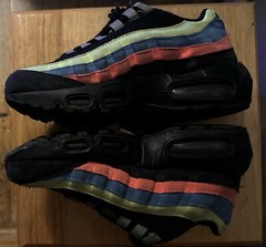 Nike Air Max 95 Grade School 4Y Green Blue Pink Suede