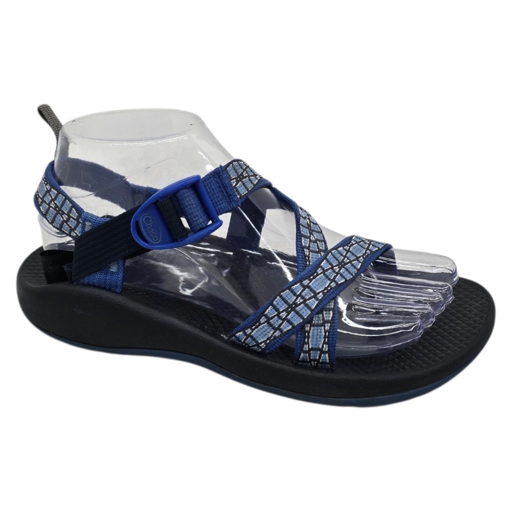 Chaco Kids 5 Waterproof Outdoor Hiking Strappy Sandals Strap Back Blue Black