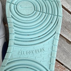 Nike Court Borough Low 2 GS Leather Low Top Sneaker 7Y White/Navy BQ5448-112