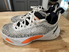 Nike Luka 1 Jordan Basketball Shoe DQ6513-108 White Black Total Orange GS SZ 4Y